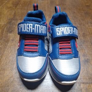 Spiderman Kids Shoes - Blue and SilverMarvel SToddler Boys' Light-up Size 7